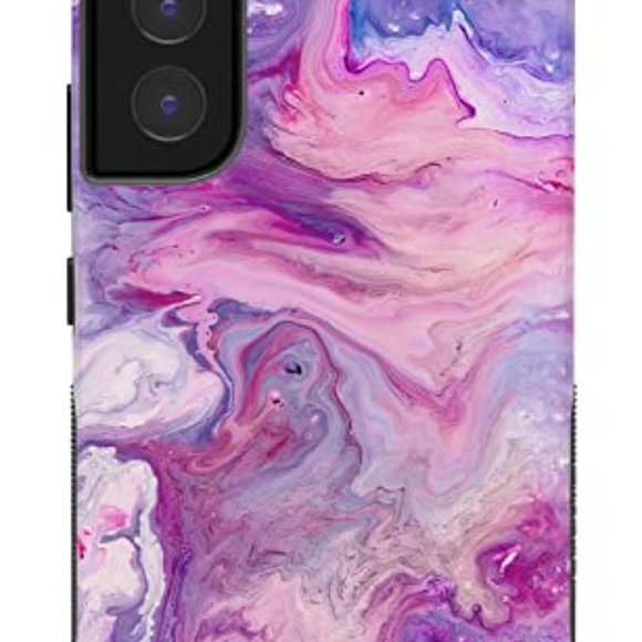 Galaxy S22 Plus Phone CaseTie Dying Over You Purple Marble Samsung CaseActu